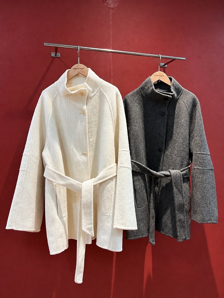 Hand High Neck Coat by The Fine.b for Women - view 6