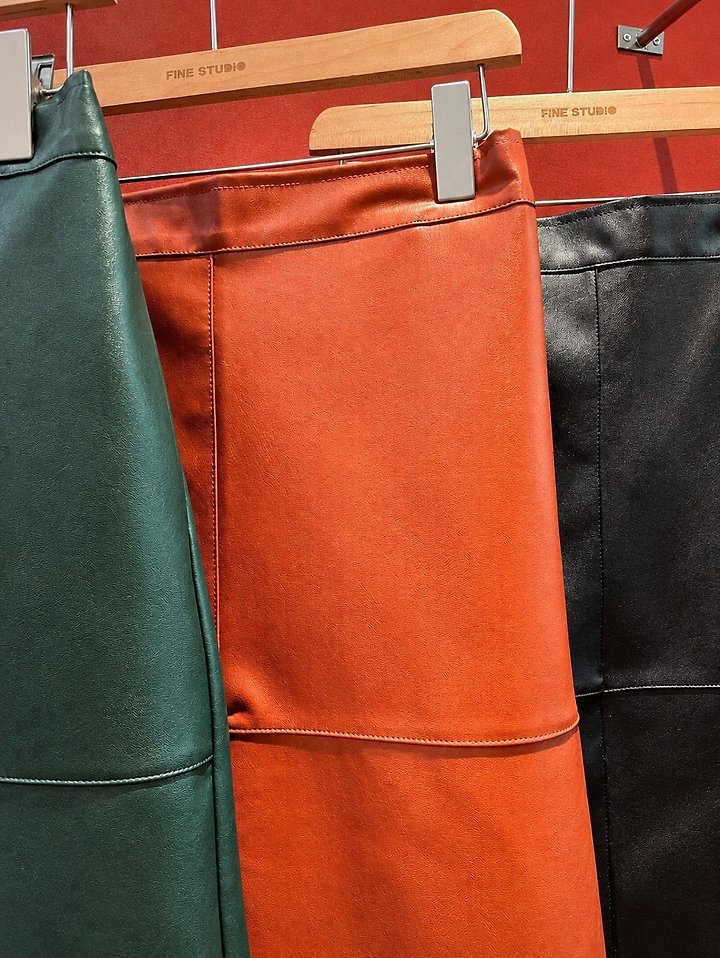 Seam Leather Skirt by The Fine.b for Women - view 10