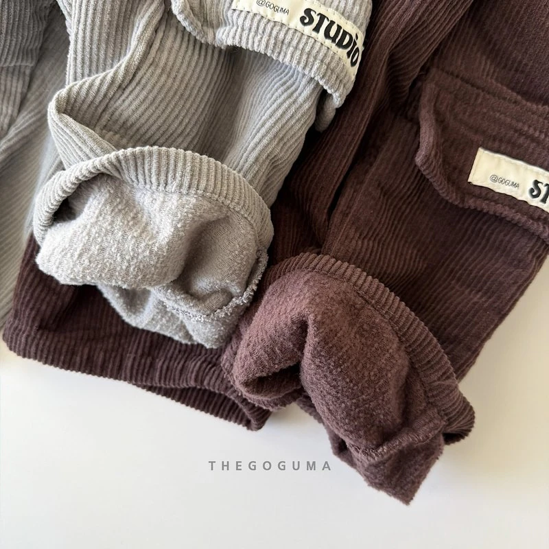 Corduroy Cargo Fleeced Pants by Thegoguma for Child - view 5