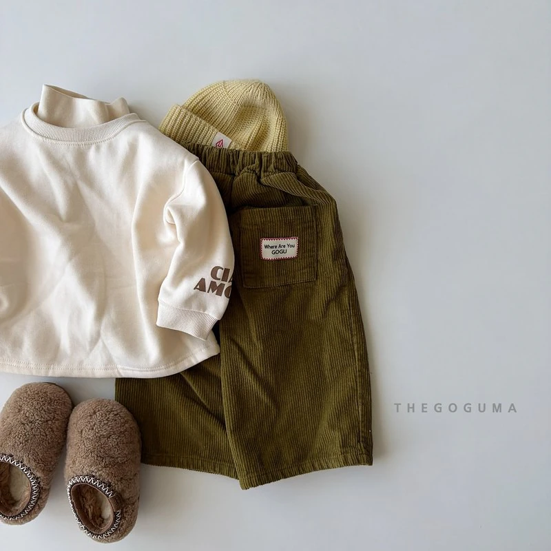 Color Corduroy Fleeced Pants by Thegoguma for Child - view 4