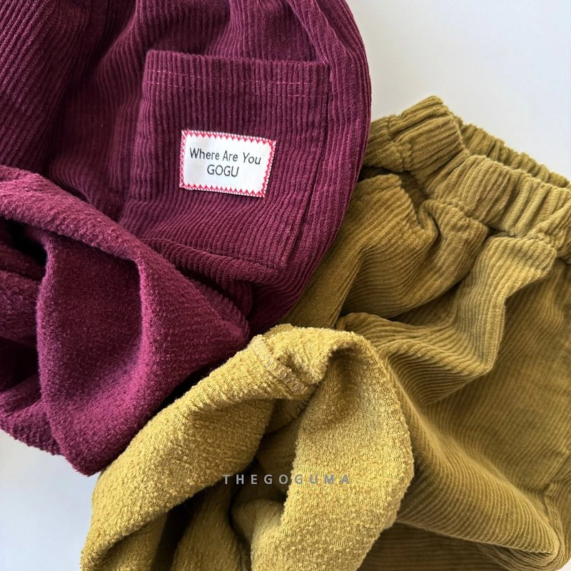 Color Corduroy Fleeced Pants by Thegoguma for Child - view 5