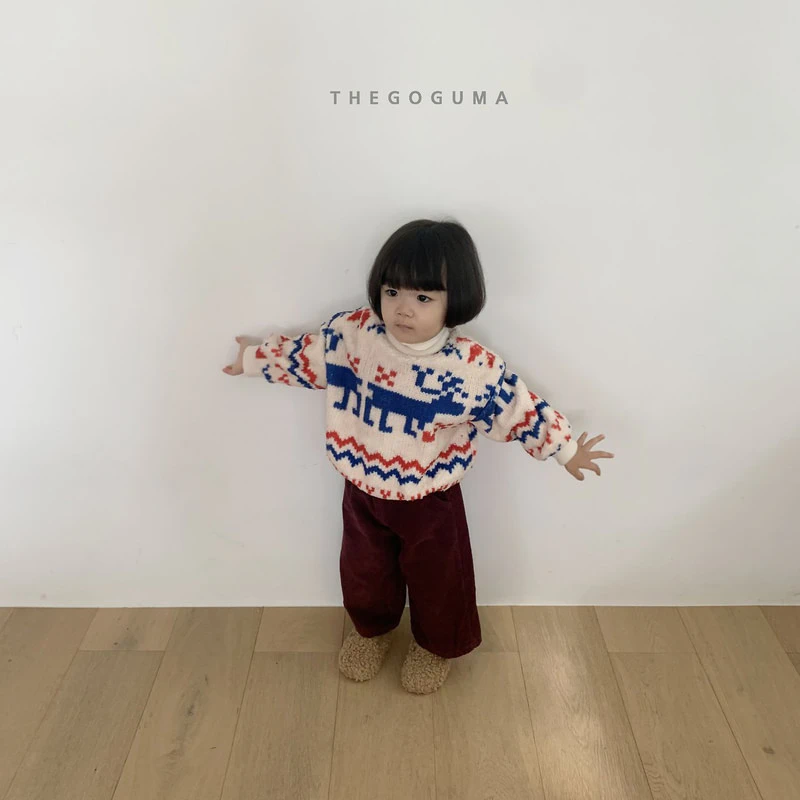 Color Corduroy Fleeced Pants by Thegoguma for Child - view 6
