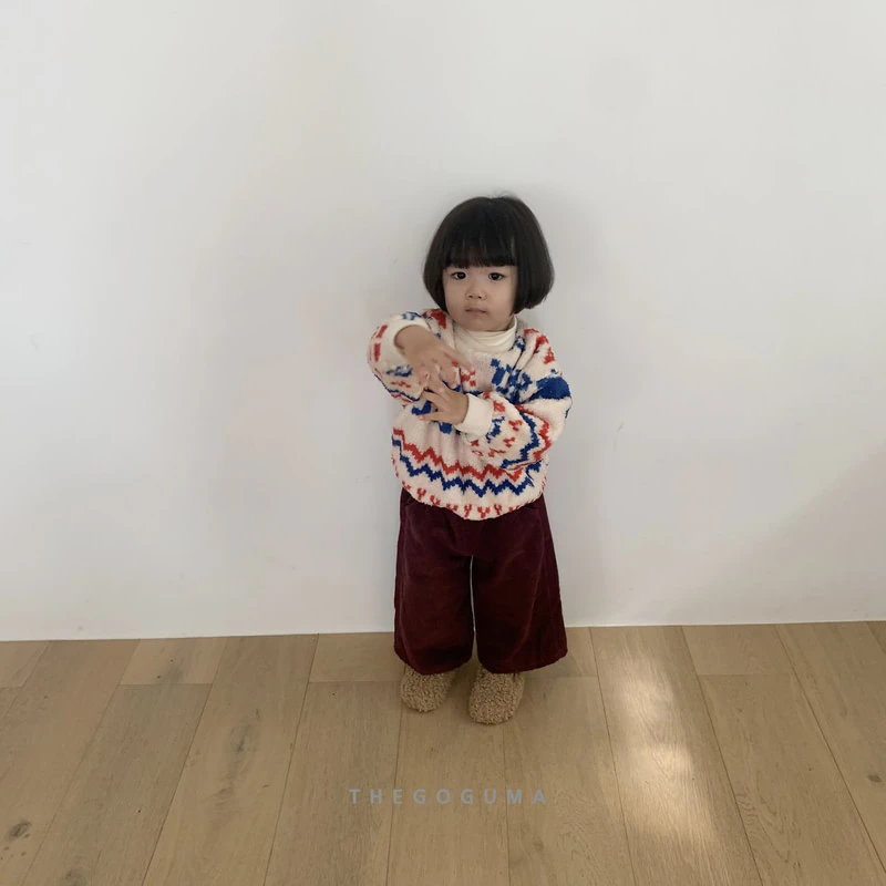 Color Corduroy Fleeced Pants by Thegoguma for Child - view 8