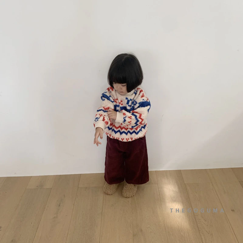 Color Corduroy Fleeced Pants by Thegoguma for Child - view 9