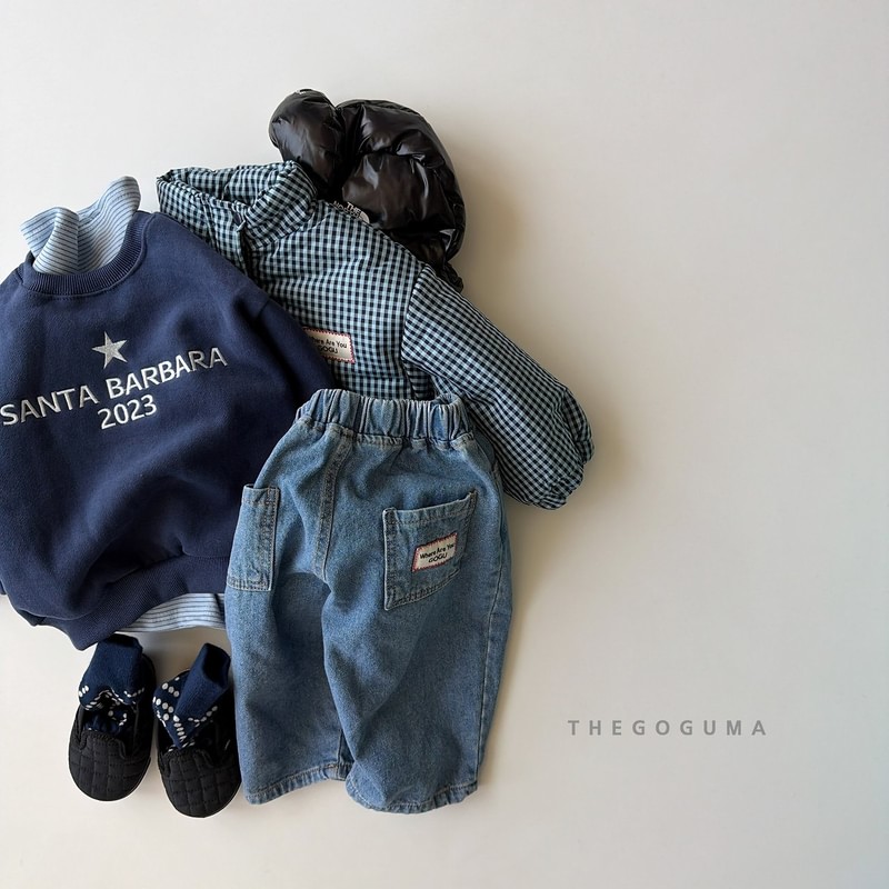 Barrel Fleeced Denim Pants by Thegoguma for Child - view 4