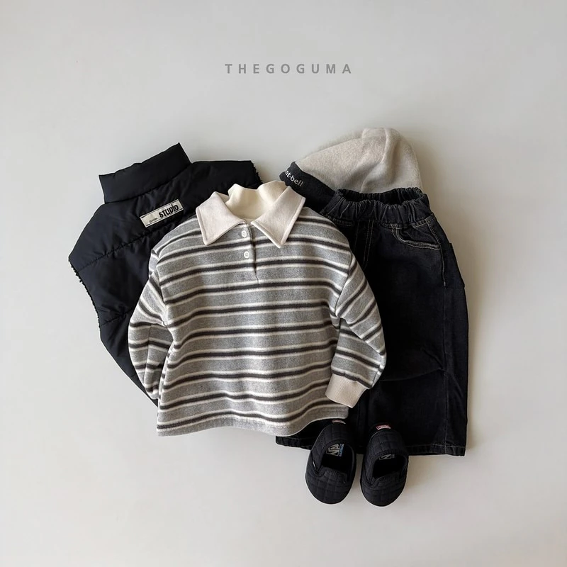 Cotton Candy Fleeced Collar Tee by Thegoguma for Child - view 3