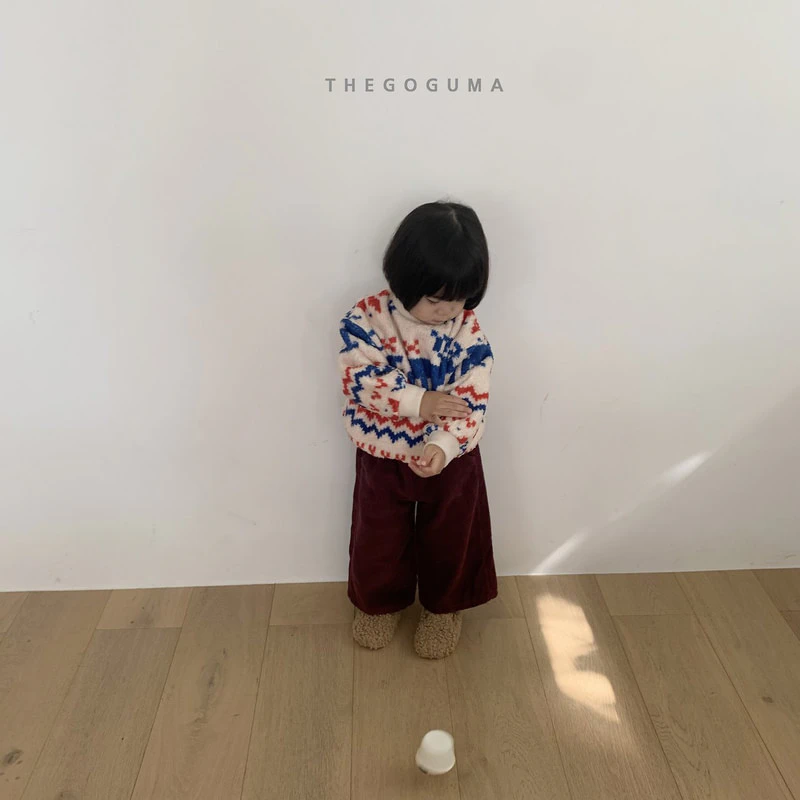 Color Corduroy Fleeced Pants by Thegoguma for Child - view 10