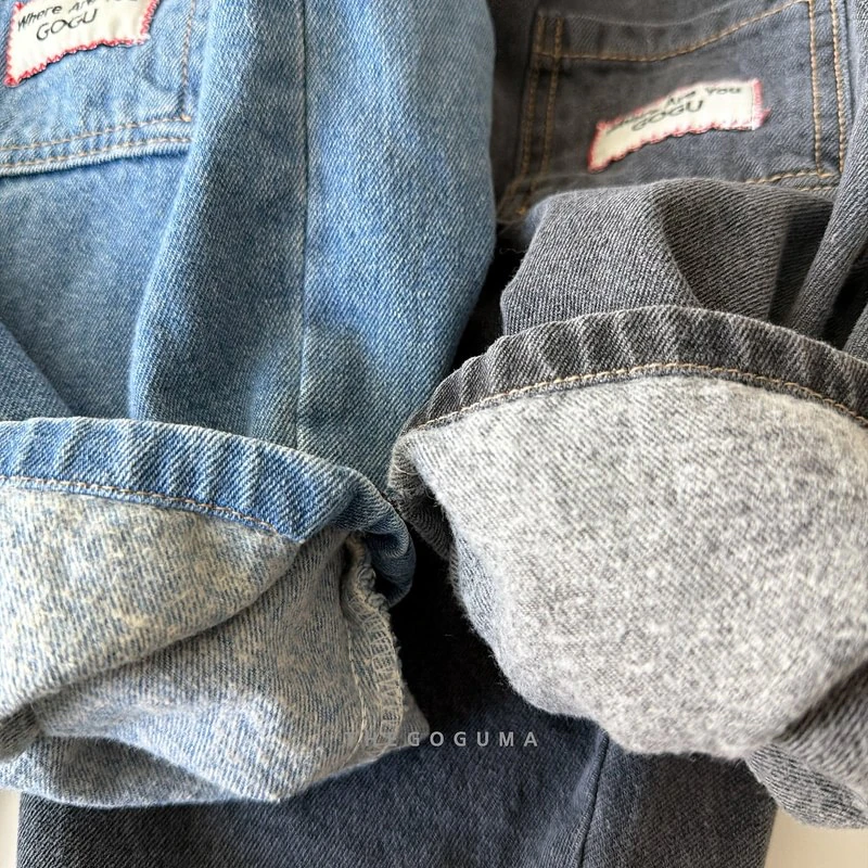 Barrel Fleeced Denim Pants by Thegoguma for Child - view 5
