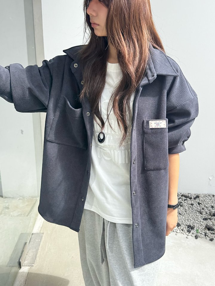 Fuzzy Ribbed Jacket by There's for Women - view 3