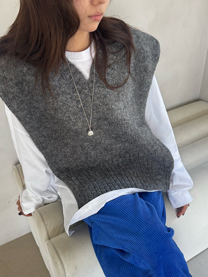 Open Slit Vest by There's for Women - view 1