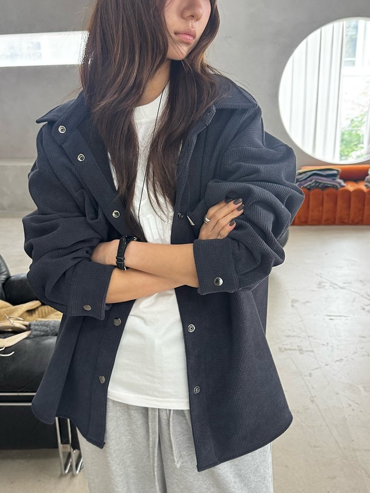 Fuzzy Ribbed Jacket by There's for Women - view 2