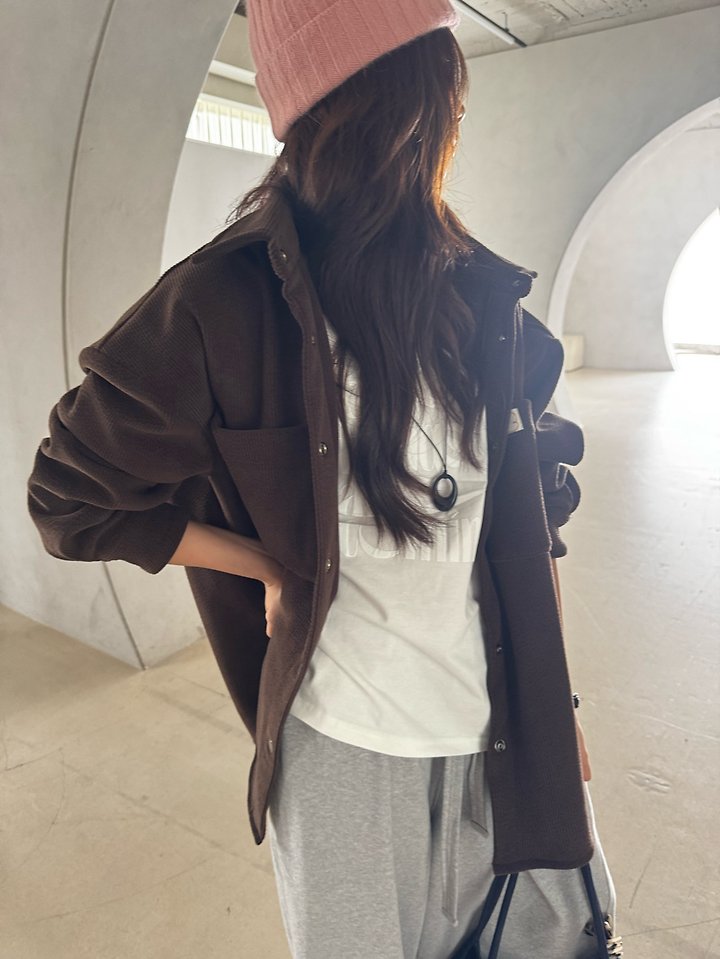Fuzzy Ribbed Jacket by There's for Women - view 6