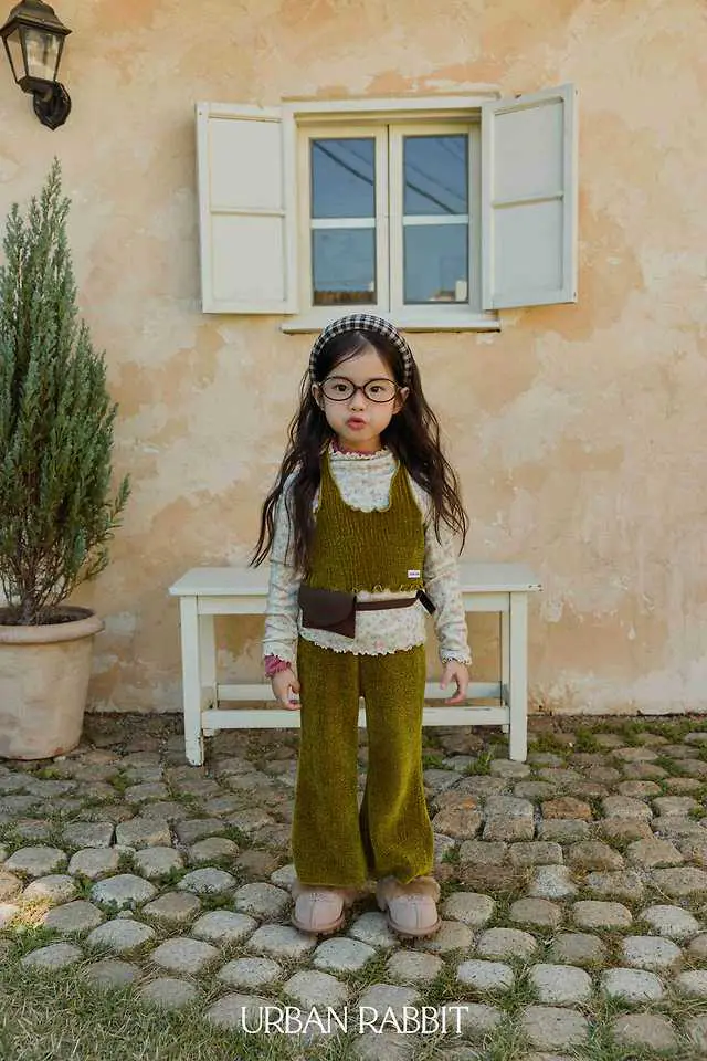 Choco Rib Trim Bootcut Pants by Urban Rabbit for Child - view 7