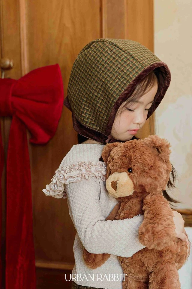 Classic Check Bonnet Hat by Urban Rabbit for Child - view 10
