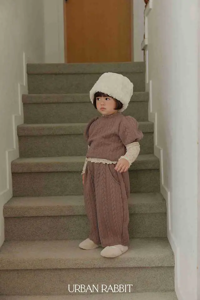 Cable Quilting Pants by Urban Rabbit for Child - view 5