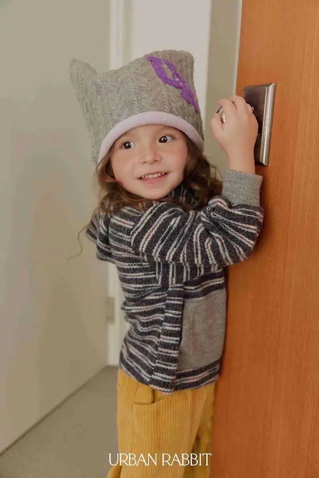 Knit Mock Neck Hood Tee by Urban Rabbit for Child - view 12