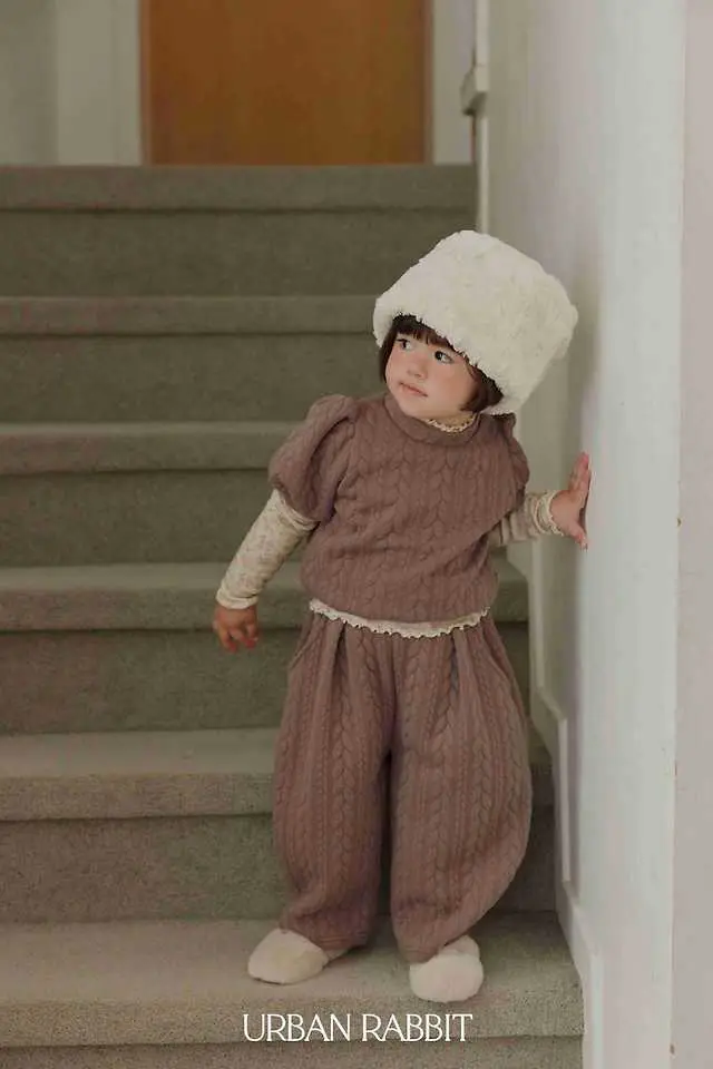 Cable Quilting Pants by Urban Rabbit for Child - view 6
