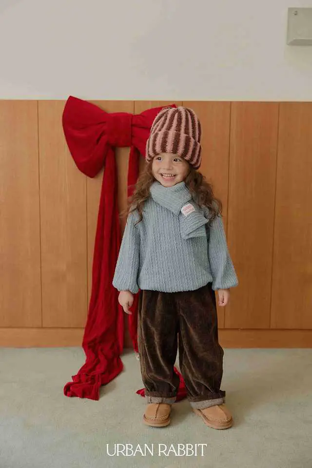 Fleeced Denim Barrel Pants by Urban Rabbit for Child - view 12