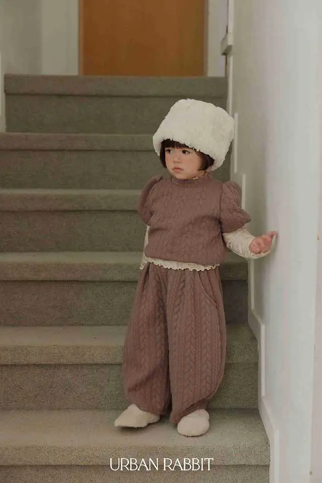 Cable Quilting Pants by Urban Rabbit for Child - view 7
