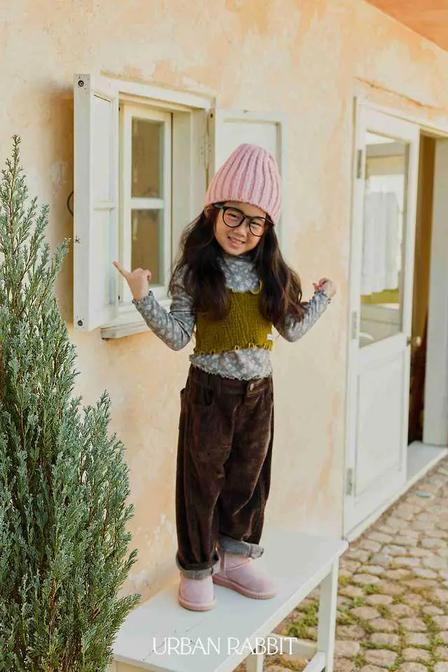 Flower Half Mock Neck Tee by Urban Rabbit for Child - view 11