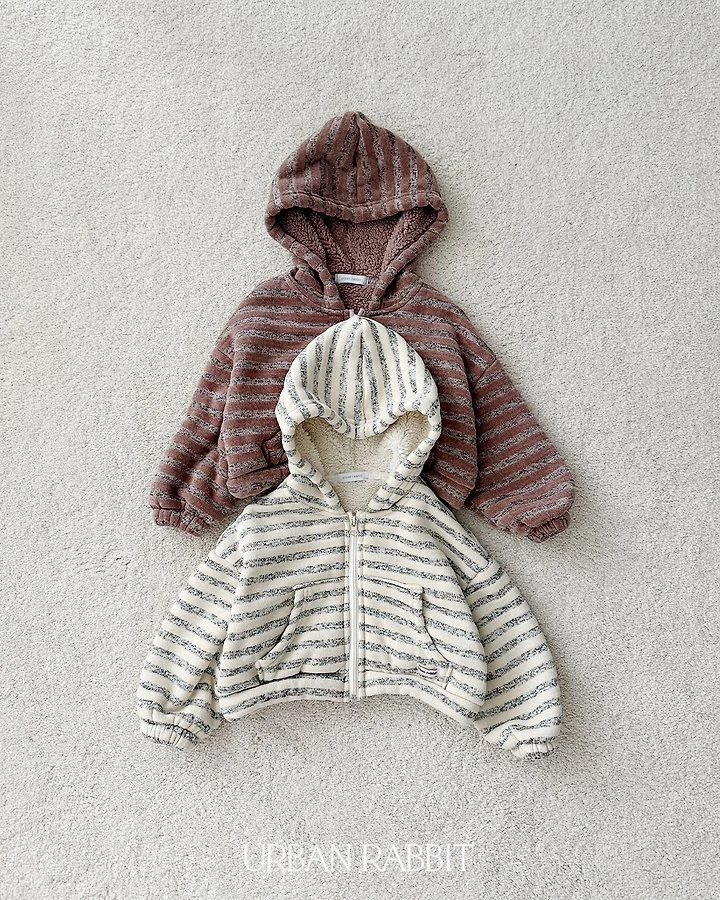 Choux Cream Hooded Jacket by Urban Rabbit for Child - view 1