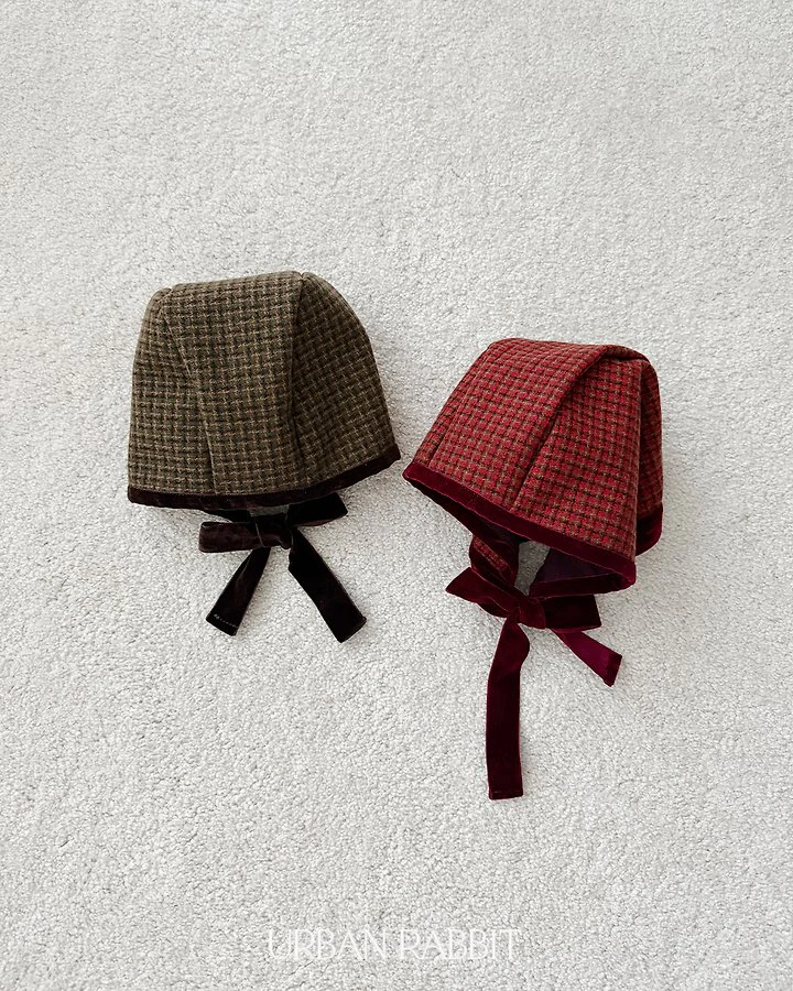 Classic Check Bonnet Hat by Urban Rabbit for Child - view 1