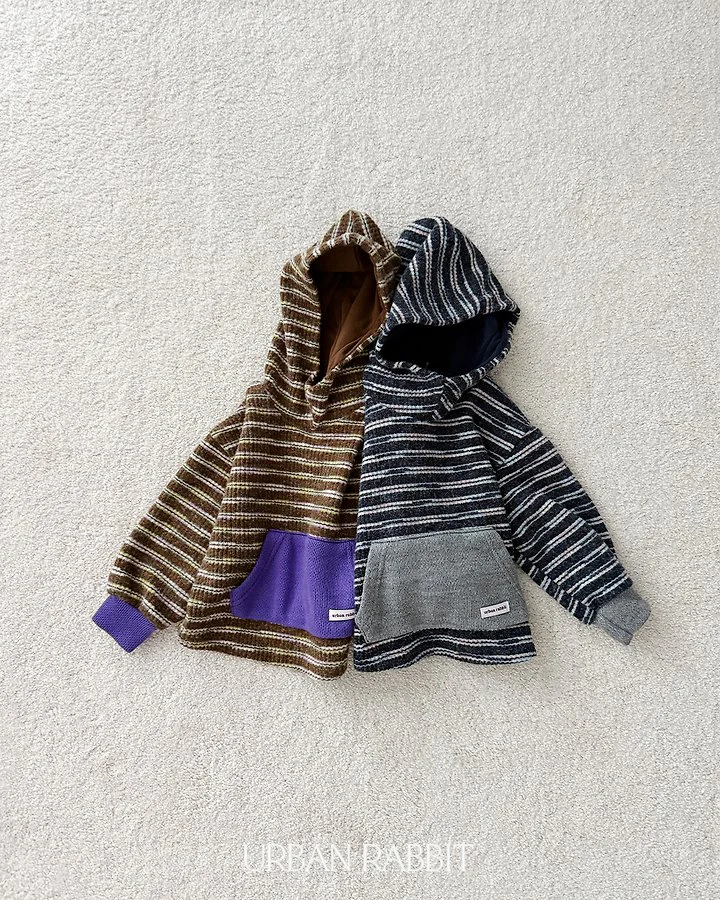 Knit Mock Neck Hood Tee by Urban Rabbit for Child - view 1