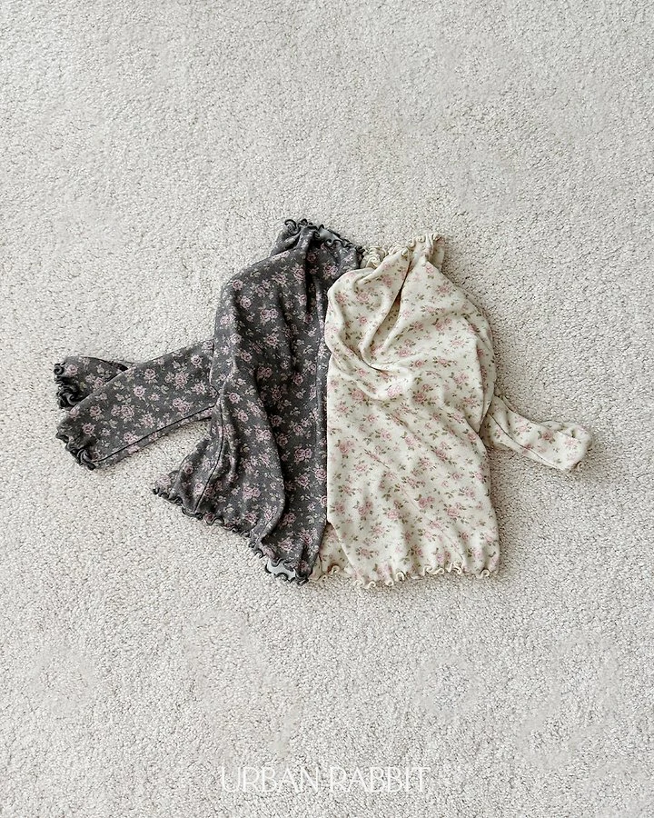 Flower Half Mock Neck Tee by Urban Rabbit for Child - view 1