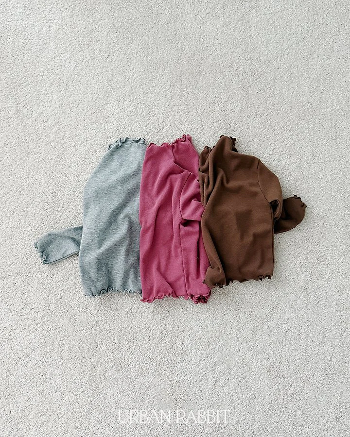 Curly Half Mock Neck Tee by Urban Rabbit for Child - view 1