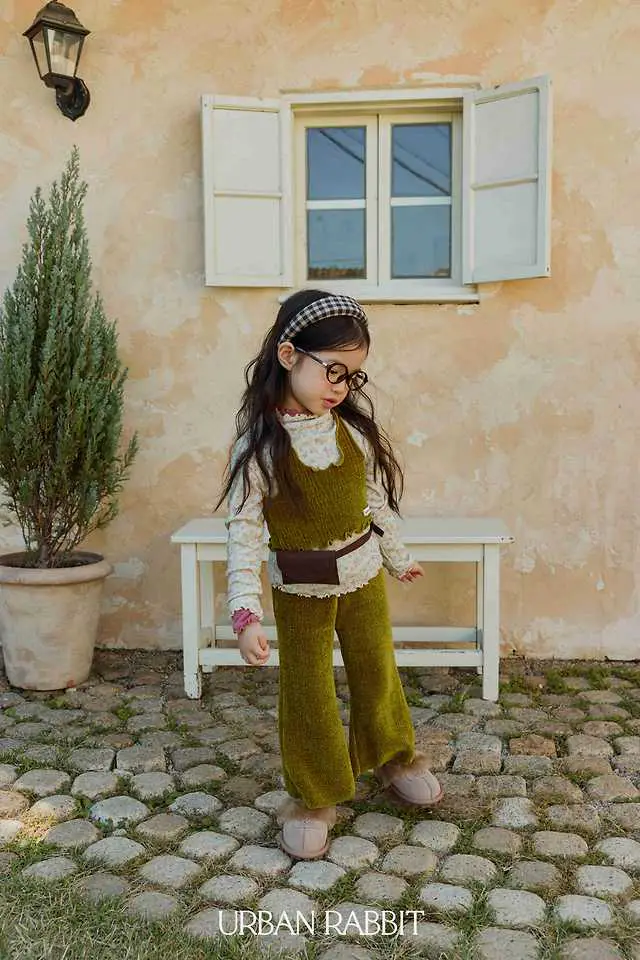 Choco Rib Trim Bootcut Pants by Urban Rabbit for Child - view 8