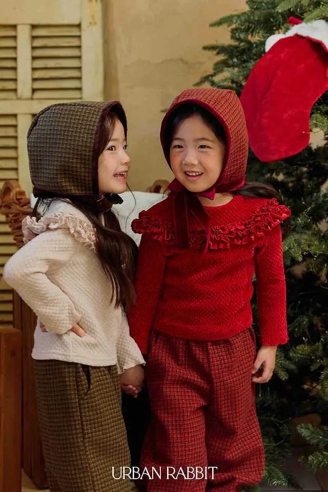 Classic Check Bonnet Hat by Urban Rabbit for Child - view 5