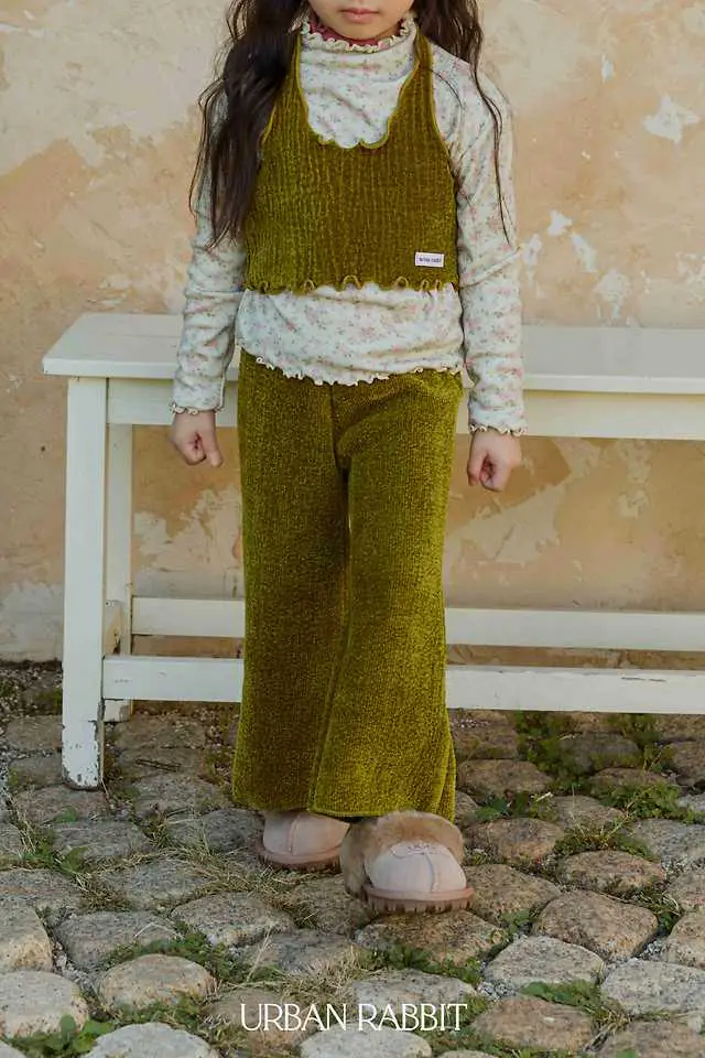 Choco Rib Trim Bootcut Pants by Urban Rabbit for Child - view 9