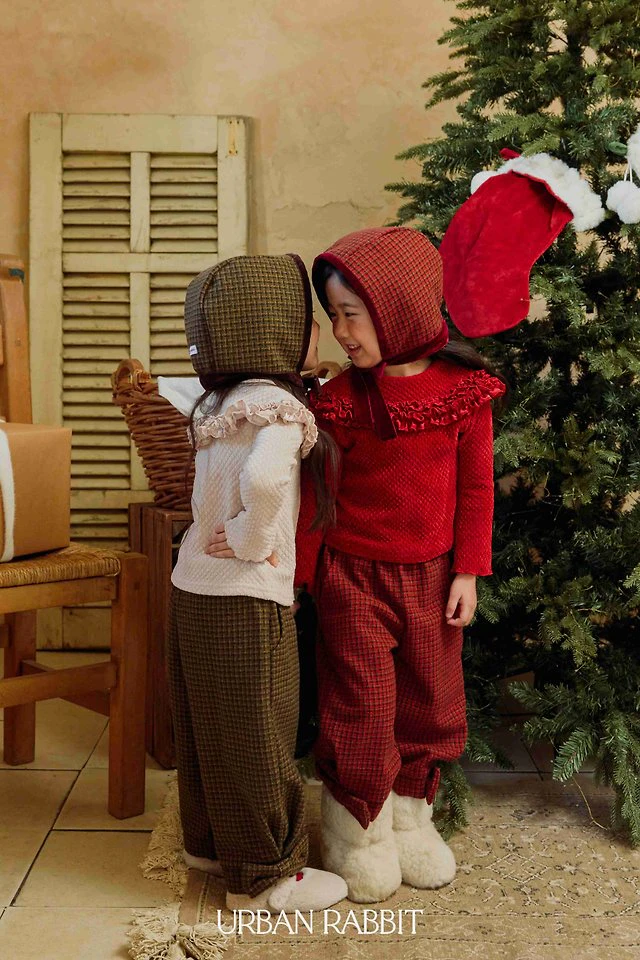 Classic Check Bonnet Hat by Urban Rabbit for Child - view 6