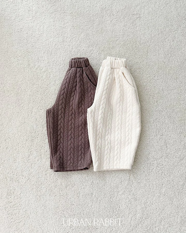 Cable Quilting Pants by Urban Rabbit for Child - view 1