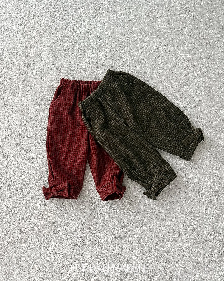 Ribbon Check Pants by Urban Rabbit for Child - view 1