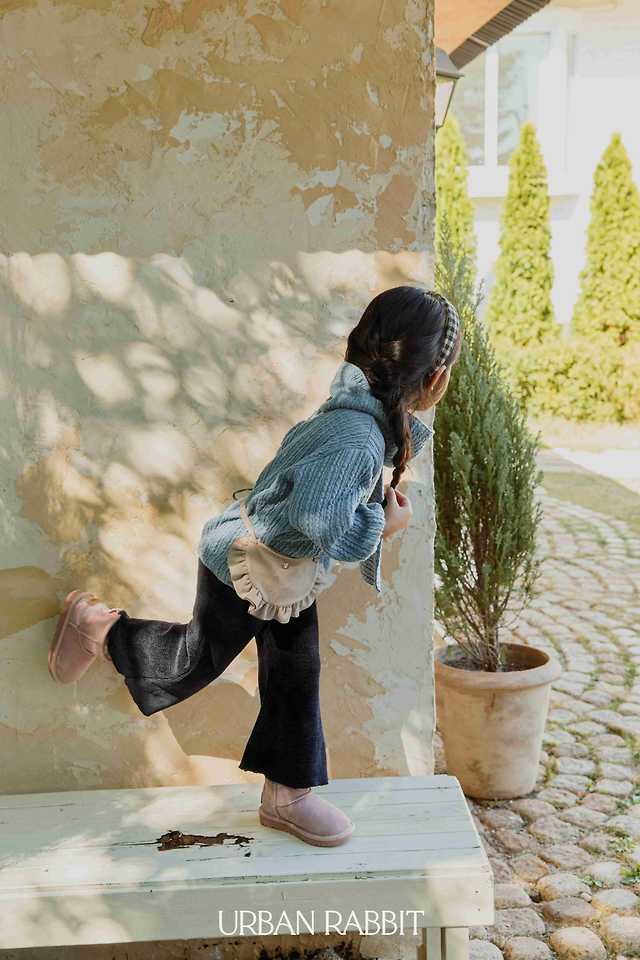 Choco Rib Trim Bootcut Pants by Urban Rabbit for Child - view 11