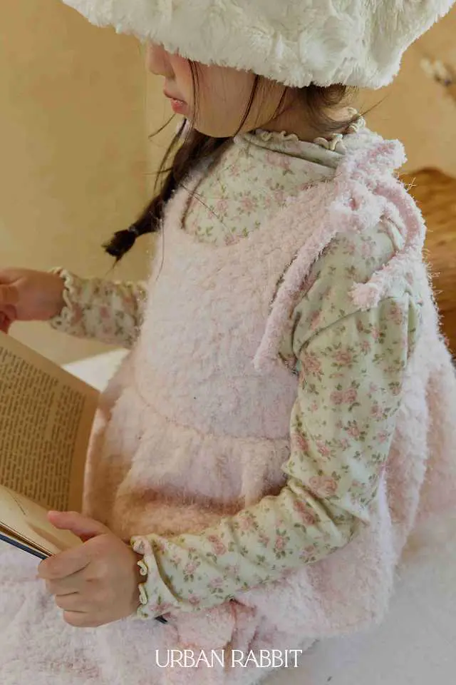 Flower Half Mock Neck Tee by Urban Rabbit for Child - view 6
