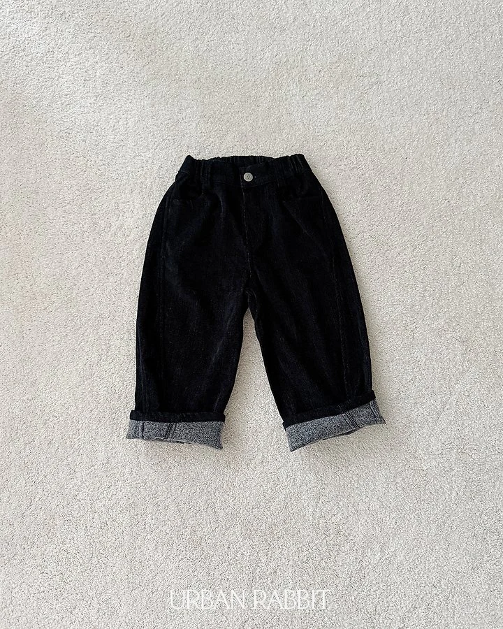 Fleeced Denim Barrel Pants by Urban Rabbit for Child - view 9
