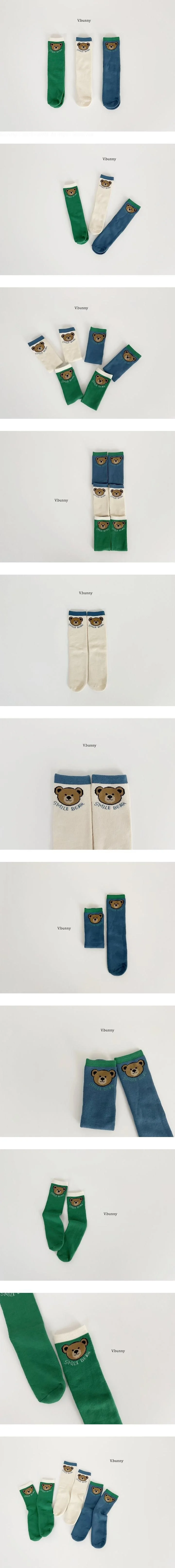 Smile Bear Socks Set by V Bunny for Child - view 1