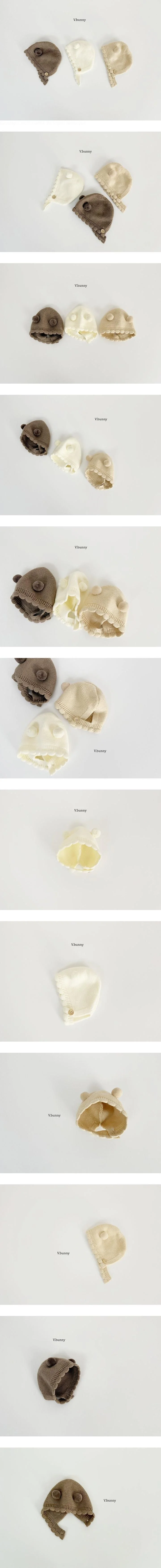 Pom-pom Knit Bonnet by V Bunny for Child unisex - view 1