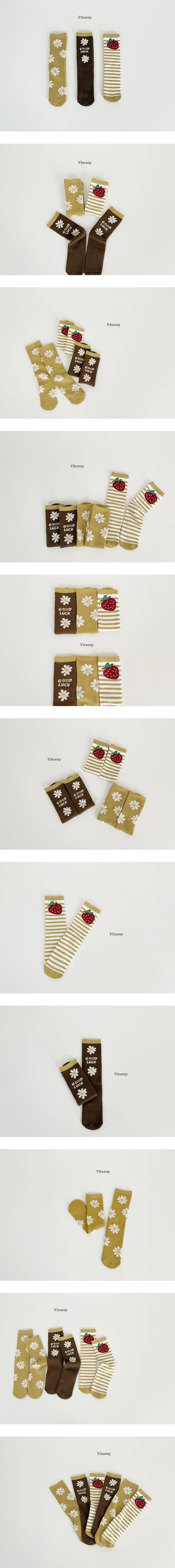 King Strawberry Socks Set by V Bunny for Child - view 1