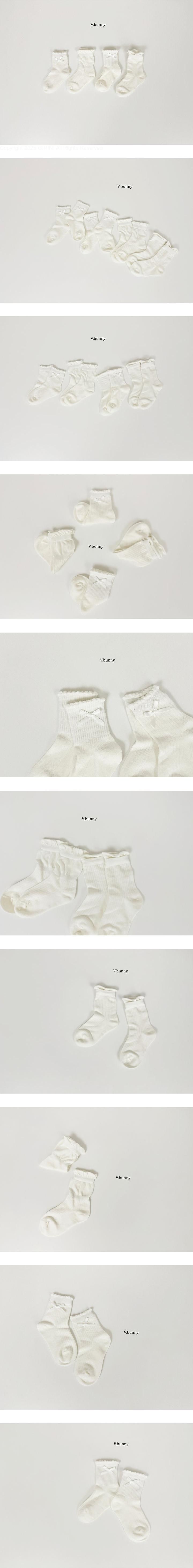 Leaf Shirring Socks Set by V Bunny for Child - view 1