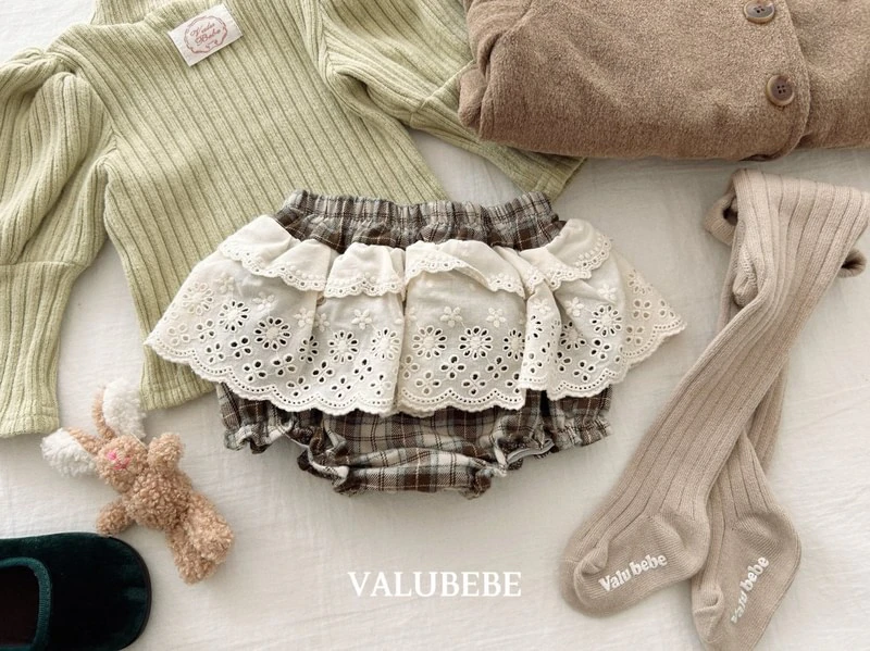 Check Lace Bloomer by Valu Bebe for Baby - view 10