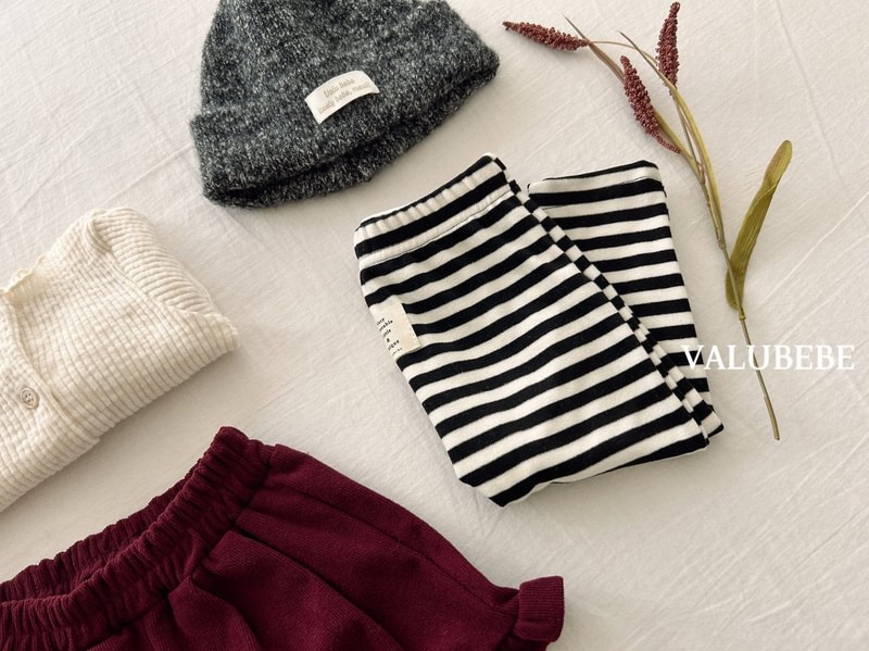 Striped Fleeced Leggings by Valu Bebe for Baby - view 7