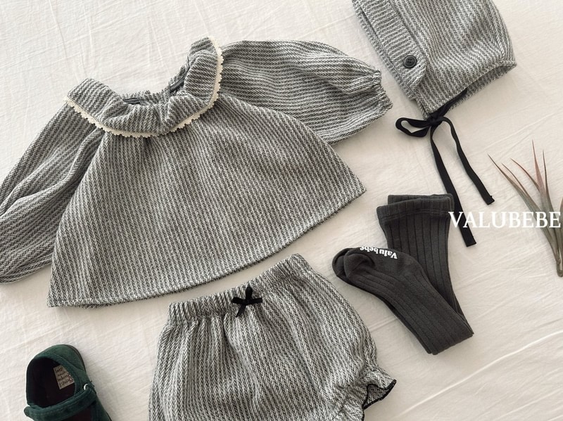 Herringbone Frill Pumpkin Pants by Valu Bebe for Baby - view 7