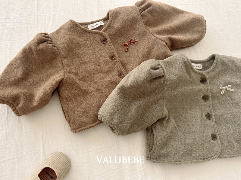 Ribbon Puffer Woolen Jacket by Valu Bebe for Baby - view 10