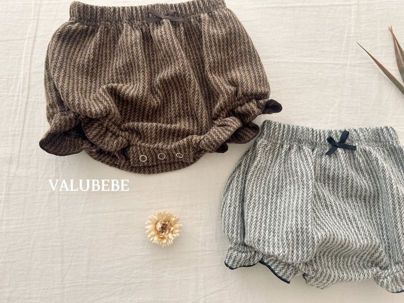Herringbone Frill Pumpkin Pants by Valu Bebe for Baby - view 8