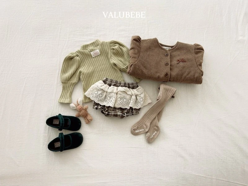 Ribbon Puffer Woolen Jacket by Valu Bebe for Baby - view 11
