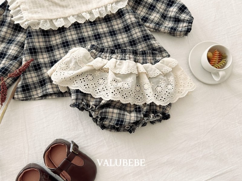 Check Lace Bloomer by Valu Bebe for Baby - view 12