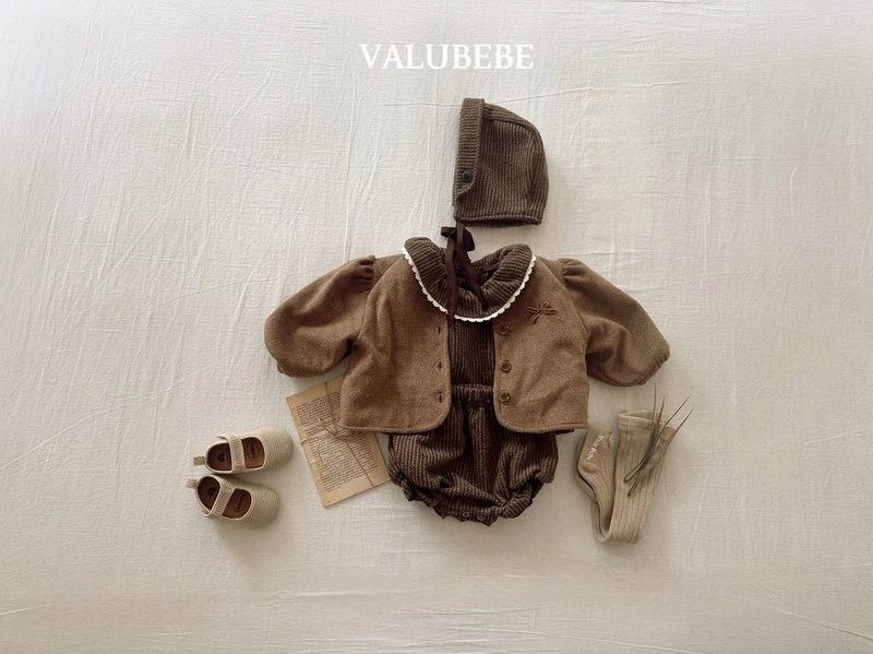 Herringbone Bonnet Hat by Valu Bebe for Baby - view 6